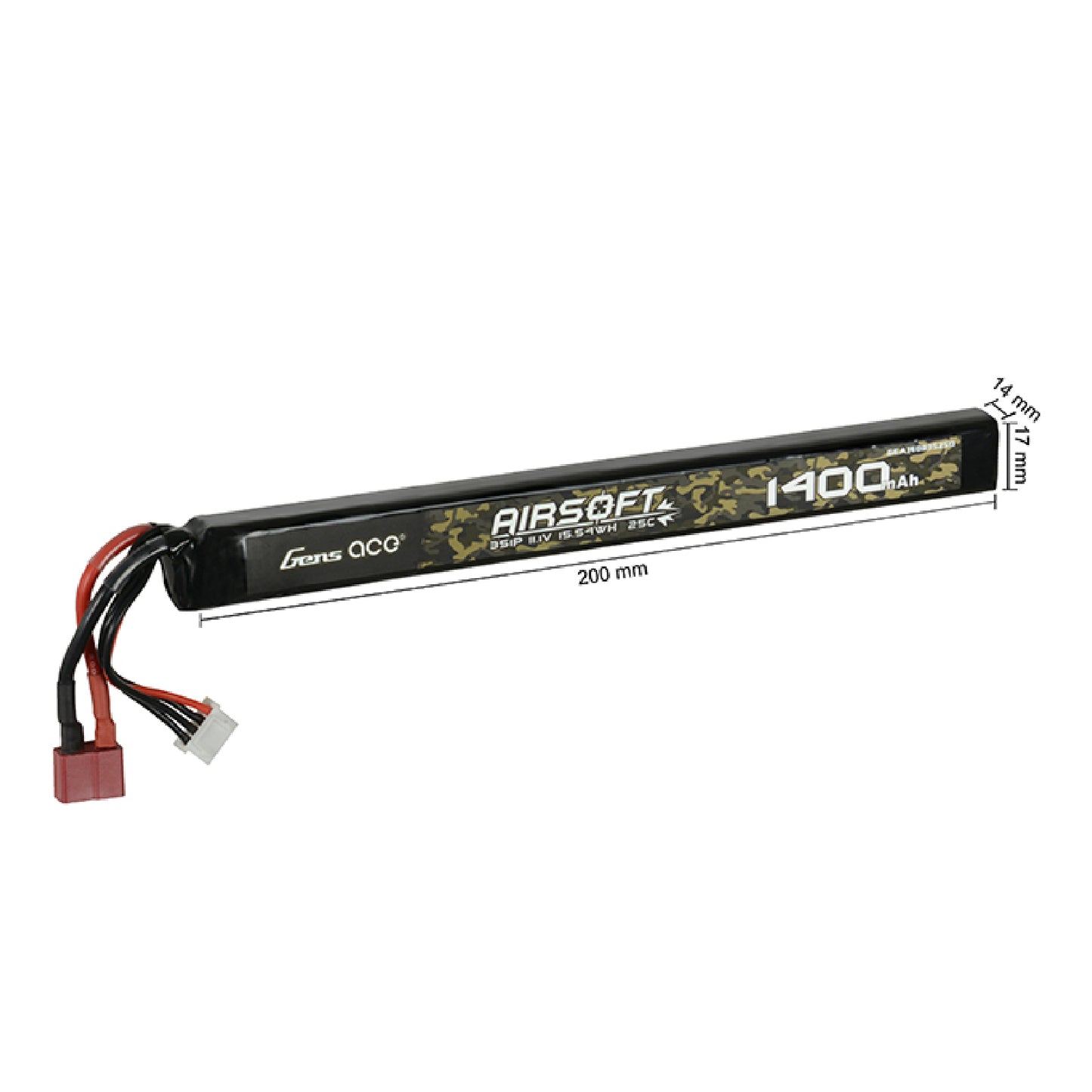 Gens Ace - LiPo 11.1V 25C 1400mAh (Tipo AK)