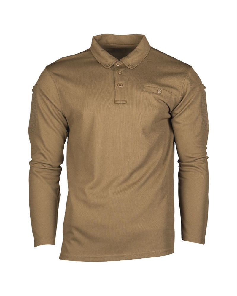 MIL-TEC - Tactical QuickDry Poloshirt (Long Sleeve)