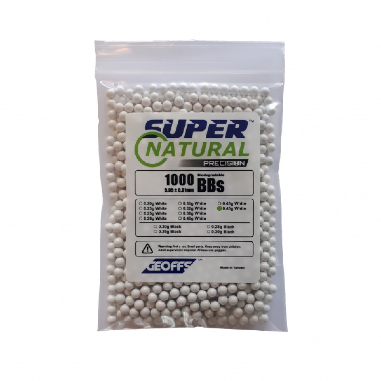 Geoffs - Bio BBs Super Natural Precision (1000rds) - 0.45g