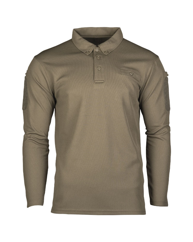 MIL-TEC - Tactical QuickDry Poloshirt (Long Sleeve)