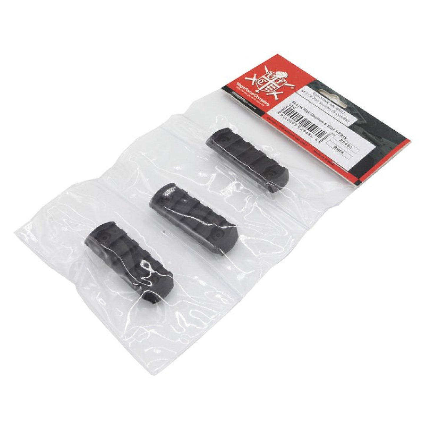 VFC - M-Lok Rail Section 5 Slot 3-Pack - Black