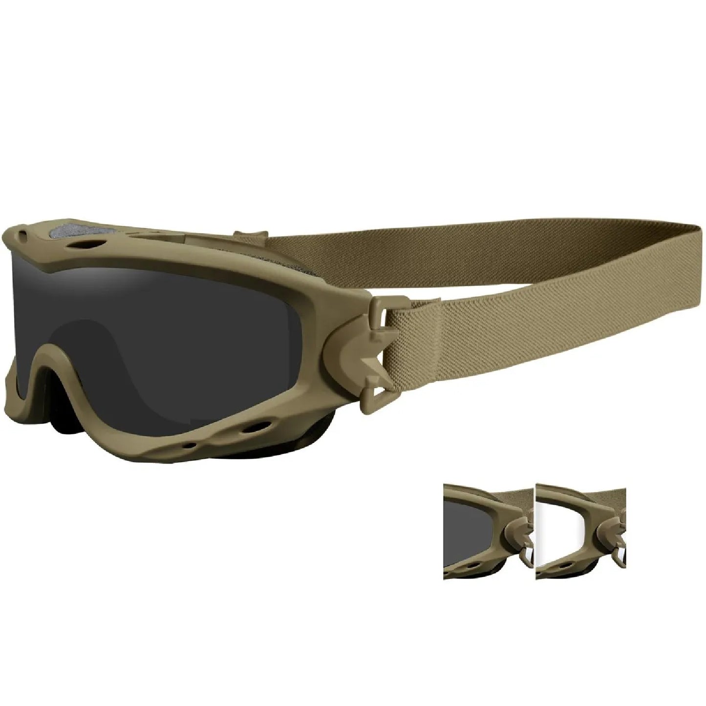 Wiley X - Spear 2 - Tan Frame - Smoke/Clear Lens